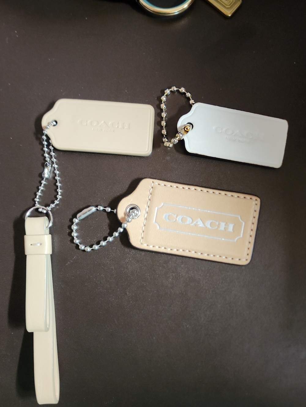 Coach Leather Hang Tag Set Of 3 Like New